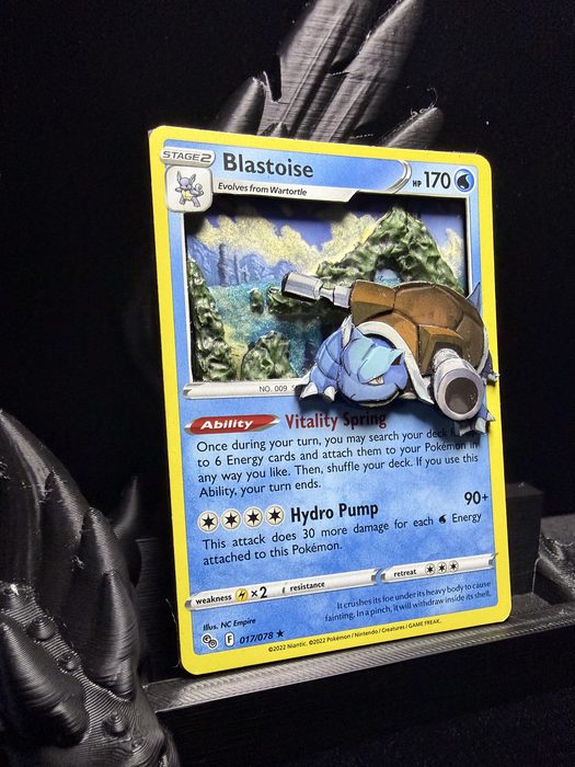Custom 3D Blastoise Pokemon card art