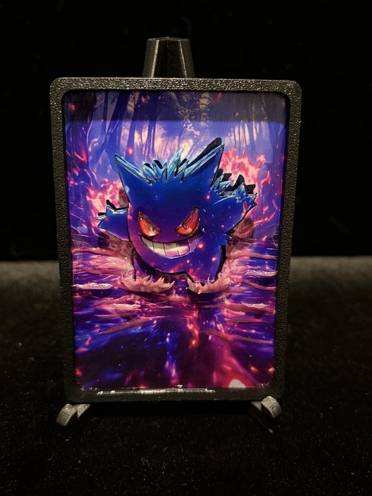 Custom 3D glow-in-the-dark Gengar Pokemon card art