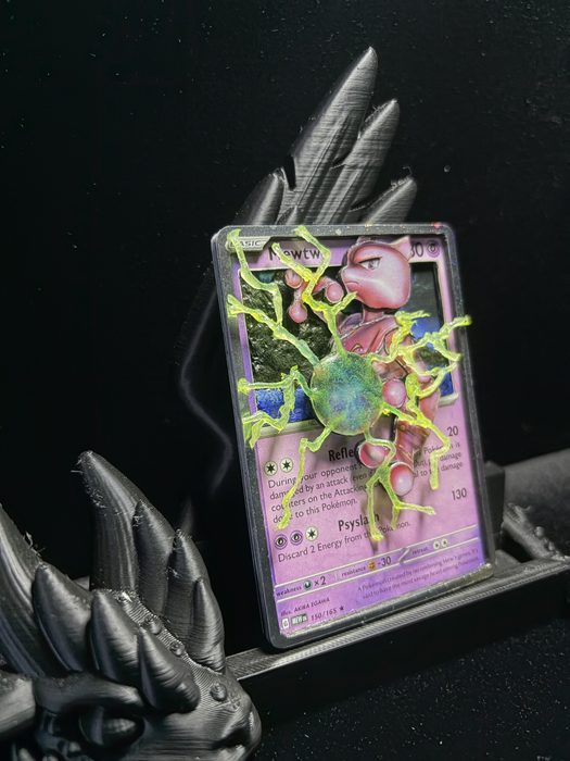 Custom 3D Mewtwo Pokemon card art