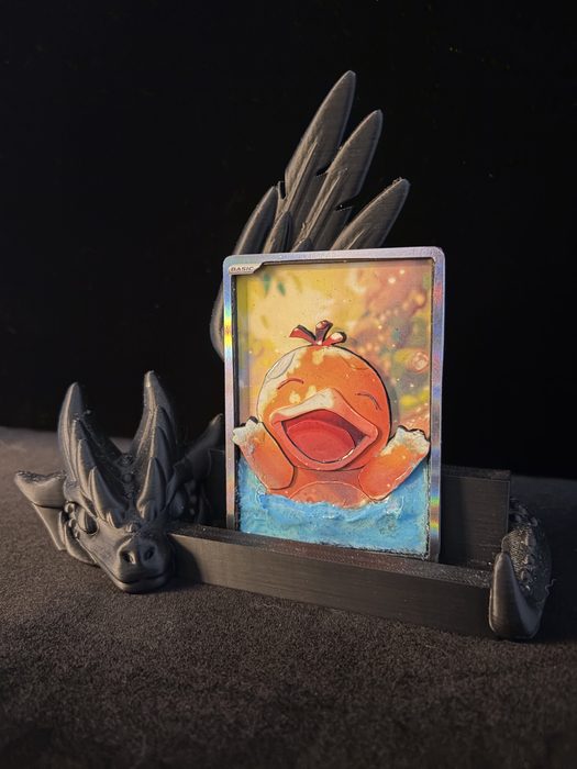 Custom 3D holographic Psyduck Pokemon card art